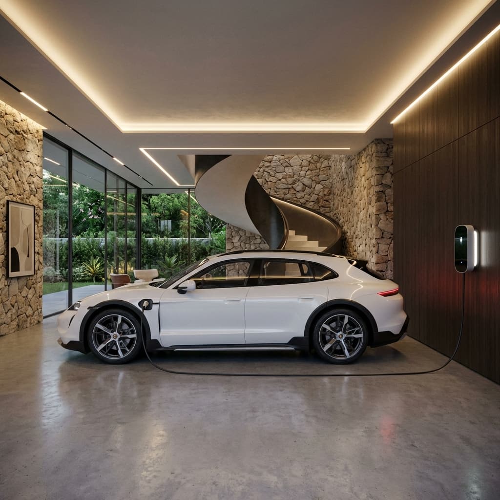 Borne Porsche Taycan à Neuilly